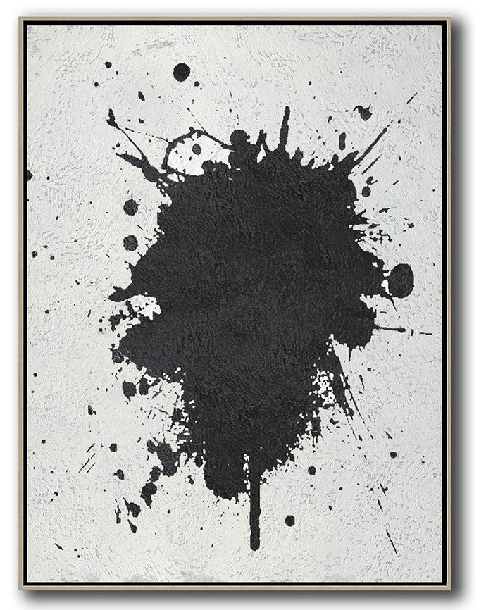 Black And White Minimalist Painting On Canvas,Canvas Wall Paintings #Z9H0